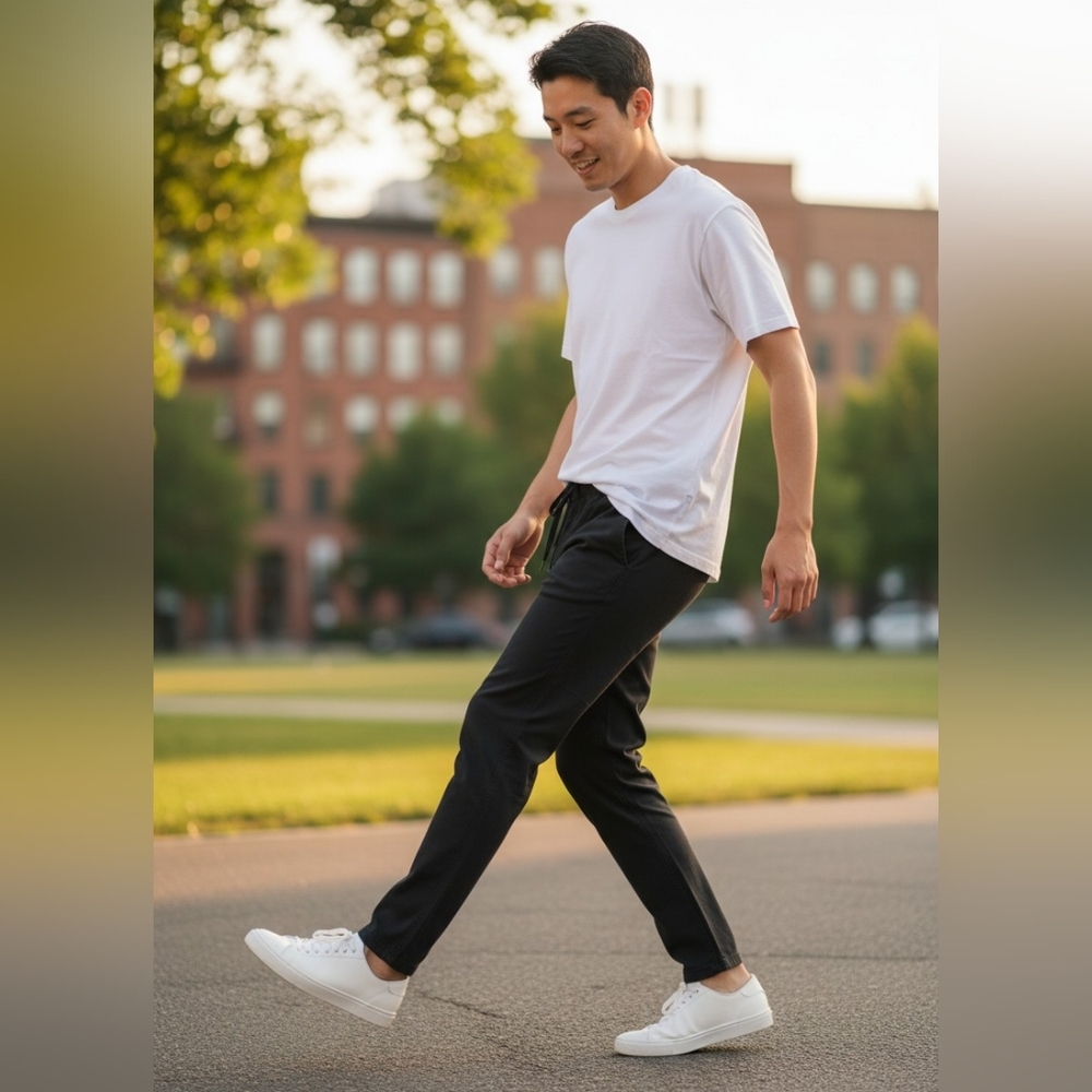 Aero Black Sneaker Jogger Pants. Sz Med.NWT. 38 in long. Inseam 27in.